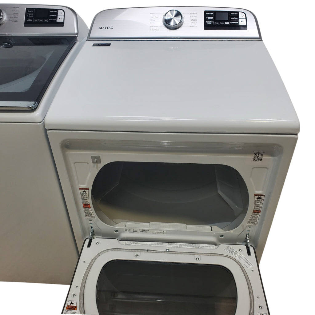 Pictures of Maytag 4.7 cu. ft. Smart Top Load Washing Machine with Extra Power Button and Deep Fill option and Smart 7.4 cu. ft. Electric Dryer with Extra Power and Advanced Moisture Sensing - Open Box - Neu Appliance Outlet - Discount Appliance Outlet in Austin, Tx