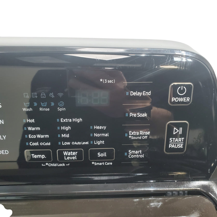 Samsung Brushed Black 4.7 cu. ft. Large Capacity Smart Top Load Washer with Active WaterJet and 7.4 cu. ft. Smart Electric Dryer with Sensor Dry - Open Box