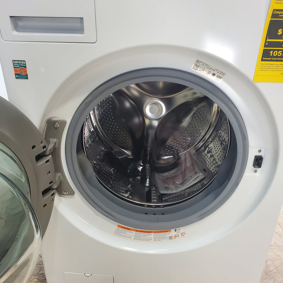 White LG Wash Tower Single Unit Front Load with Center Control™ 4.5 cu. ft. Washer and 7.4 cu. ft. Electric Dryer - Scratch & Dent - Minor