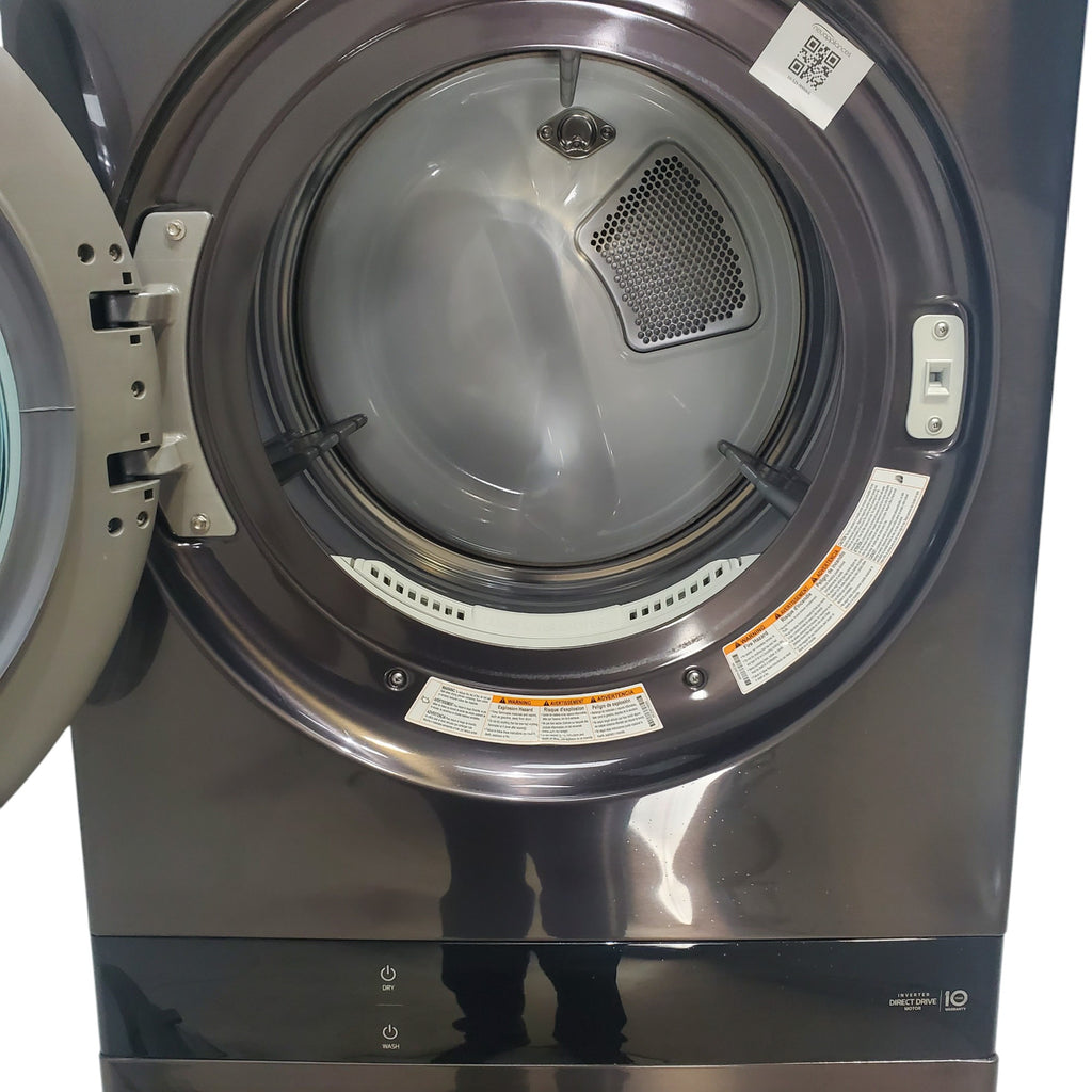 Pictures of Black Steel Single Unit Front Load LG WashTower™w. Center Control® 5.0 cu.ft. Washer & 7.4 cu.ft. Electric Dryer - Scratch & Dent - Moderate - Neu Appliance Outlet - Discount Appliance Outlet in Austin, Tx