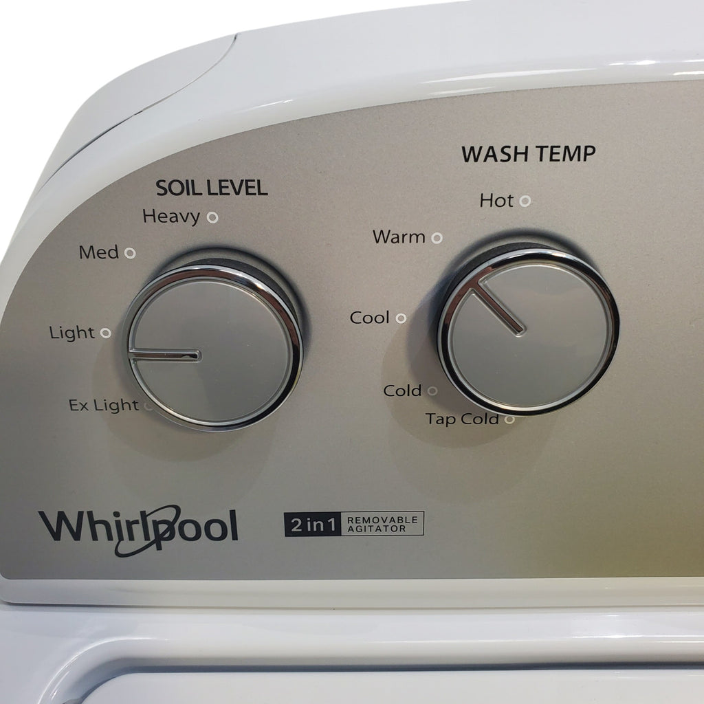 Pictures of Whirlpool 3.8–3.9 Cu. Ft. Top Load Washer with 2 in 1 Removable Agitator and Soil Level Selection and Whirlpool 7-cu ft Vented Electric Dryer - Open Box - Neu Appliance Outlet - Discount Appliance Outlet in Austin, Tx