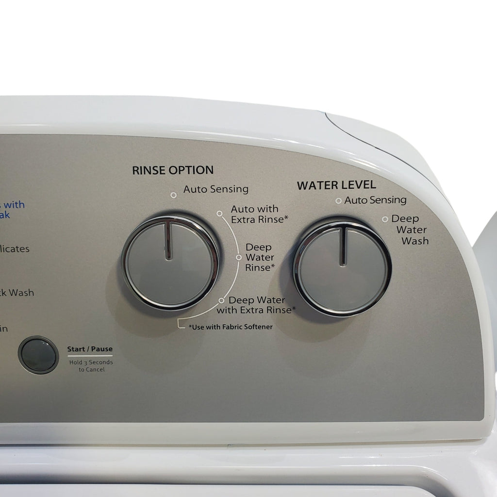 Pictures of Whirlpool 3.8–3.9 Cu. Ft. Top Load Washer with 2 in 1 Removable Agitator and Soil Level Selection and Whirlpool 7-cu ft Vented Electric Dryer - Open Box - Neu Appliance Outlet - Discount Appliance Outlet in Austin, Tx