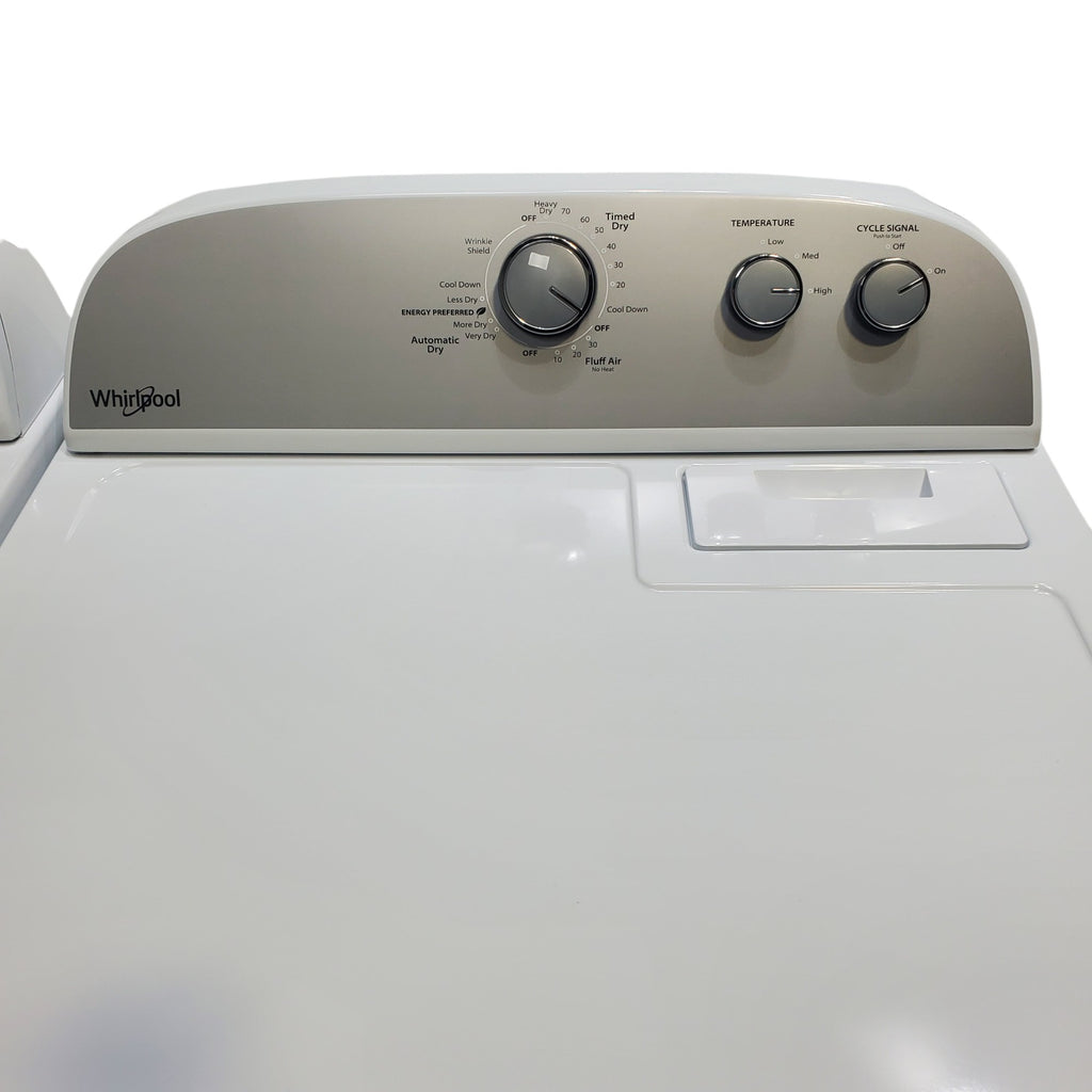 Pictures of Whirlpool 3.8–3.9 Cu. Ft. Top Load Washer with 2 in 1 Removable Agitator and Soil Level Selection and Whirlpool 7-cu ft Vented Electric Dryer - Open Box - Neu Appliance Outlet - Discount Appliance Outlet in Austin, Tx