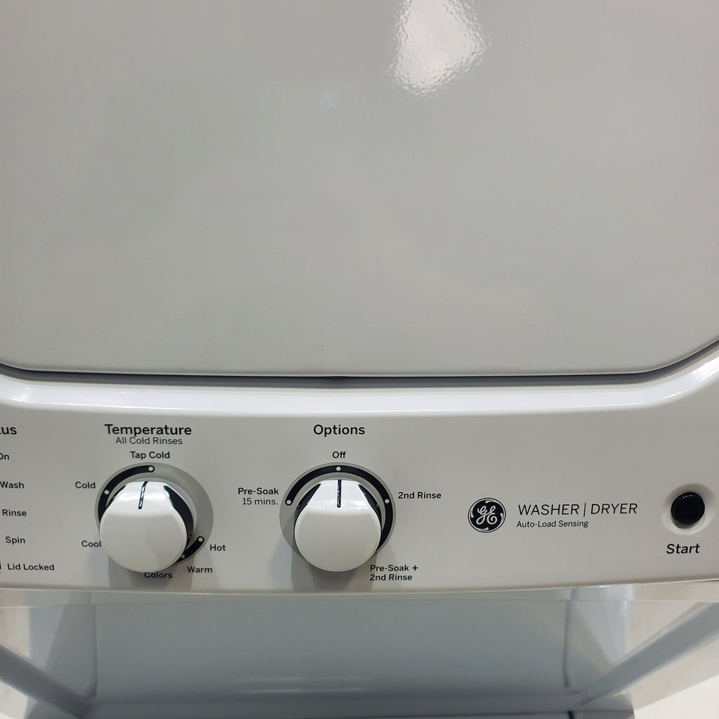 Pictures of 24 in. Wide GE Spacemaker Laundry Center with 2.3 cu. ft. Capacity Top Load Washing Machine and 4.4 cu. ft. Electric Dryer - Scratch & Dent - Minor - Neu Appliance Outlet - Discount Appliance Outlet in Austin, Tx