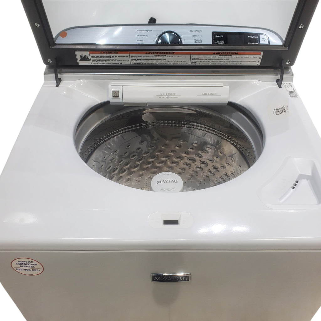 Pictures of Maytag 5.2 cu. ft. Smart Capable White ENERGY STAR Top Load Agitator Washing Machine with Extra Power - Open Box - Neu Appliance Outlet - Discount Appliance Outlet in Austin, Tx