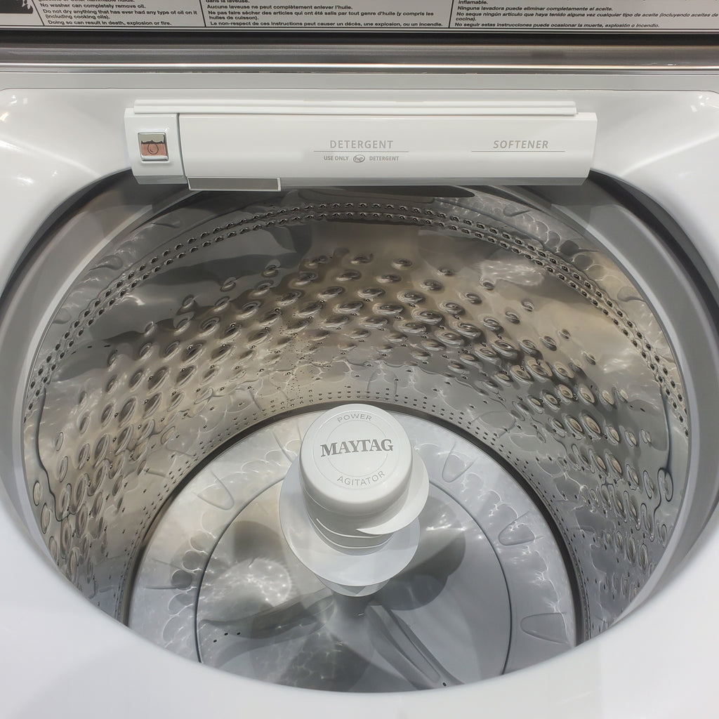 Pictures of Maytag 5.2 cu. ft. Smart Capable White ENERGY STAR Top Load Agitator Washing Machine with Extra Power - Open Box - Neu Appliance Outlet - Discount Appliance Outlet in Austin, Tx