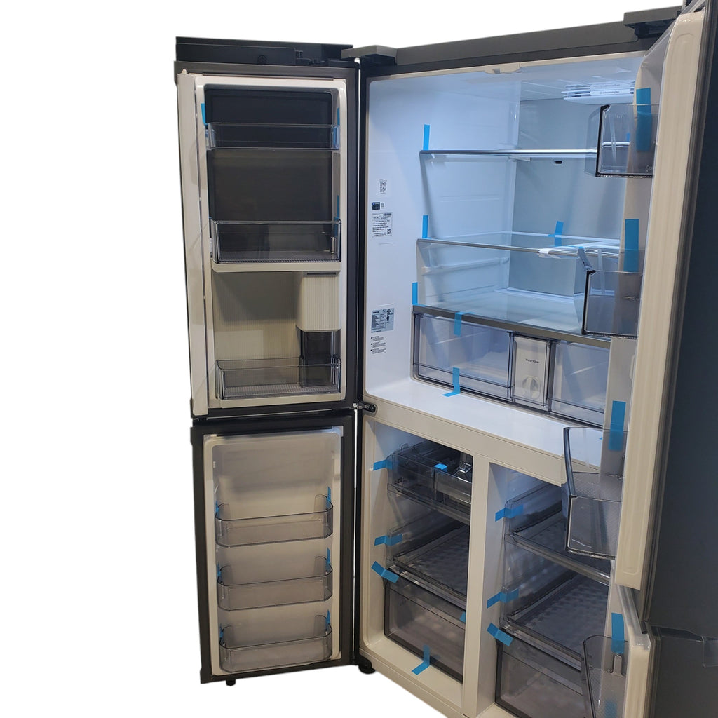 Pictures of Samsung Bespoke 29 cu. ft. 4-Door Flex™ Refrigerator with Beverage Center™ & Customizable Door Panels in White Glass - Open Box - Neu Appliance Outlet - Discount Appliance Outlet in Austin, Tx