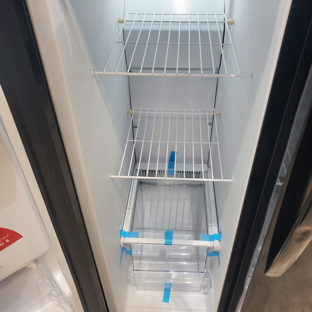 Pictures of Frigidaire Black 26 Cu. Ft. 36" Standard-Depth ENERGY STAR Side-by-Side Refrigerator with EvenTemp™ Cooling System - Scratch & Dent - Minor - Neu Appliance Outlet - Discount Appliance Outlet in Austin, Tx