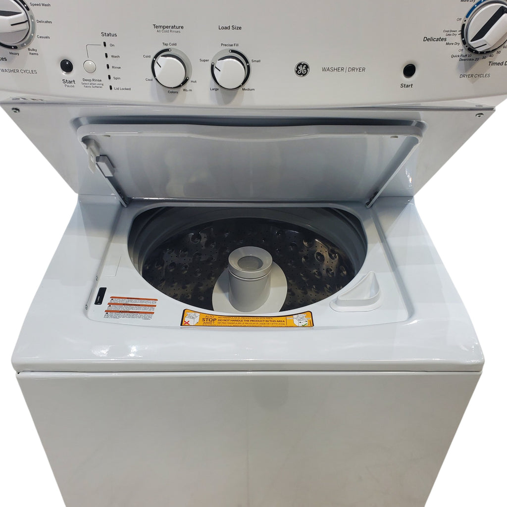 Pictures of 27" Wide GE 3.8 cu. ft. Laundry Center Washer and 5.9 cu. ft. Electric Dryer with Electro-Mechanical Rotary Dial Controls - Certified Refurbished - Neu Appliance Outlet - Discount Appliance Outlet in Austin, Tx