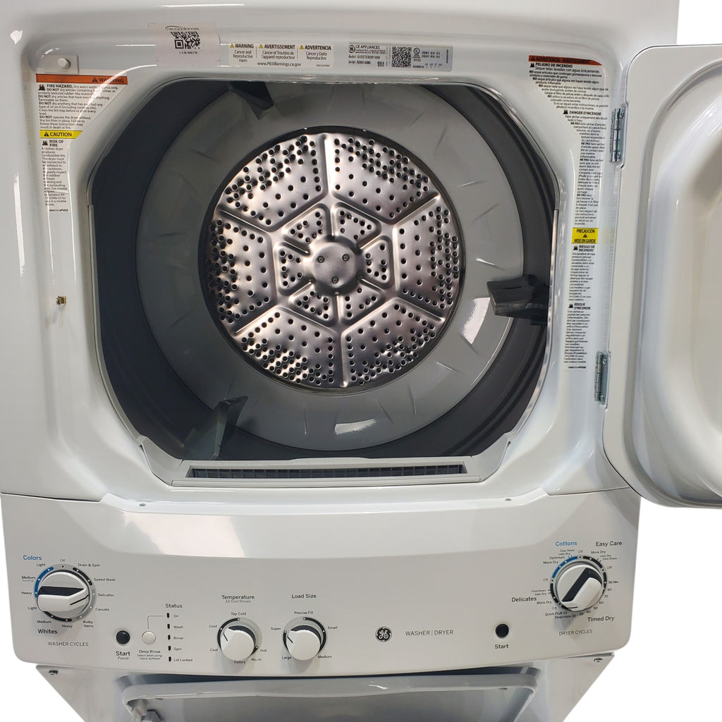 Pictures of 27" Wide GE 3.8 cu. ft. Laundry Center Washer and 5.9 cu. ft. Electric Dryer with Electro-Mechanical Rotary Dial Controls - Certified Refurbished - Neu Appliance Outlet - Discount Appliance Outlet in Austin, Tx