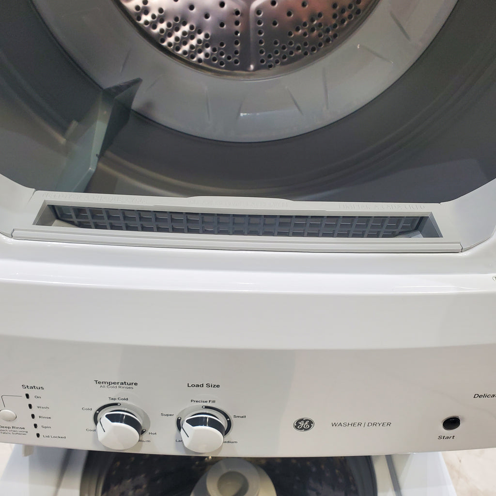 Pictures of 27" Wide GE 3.8 cu. ft. Laundry Center Washer and 5.9 cu. ft. Electric Dryer with Electro-Mechanical Rotary Dial Controls - Certified Refurbished - Neu Appliance Outlet - Discount Appliance Outlet in Austin, Tx