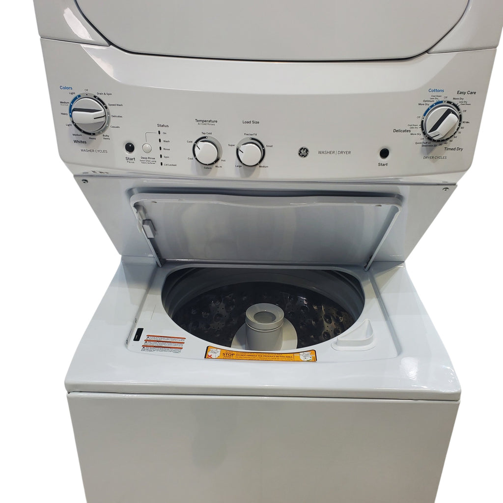 Pictures of 27" Wide GE 3.8 cu. ft. Laundry Center Washer and 5.9 cu. ft. Electric Dryer with Electro-Mechanical Rotary Dial Controls - Certified Refurbished - Neu Appliance Outlet - Discount Appliance Outlet in Austin, Tx