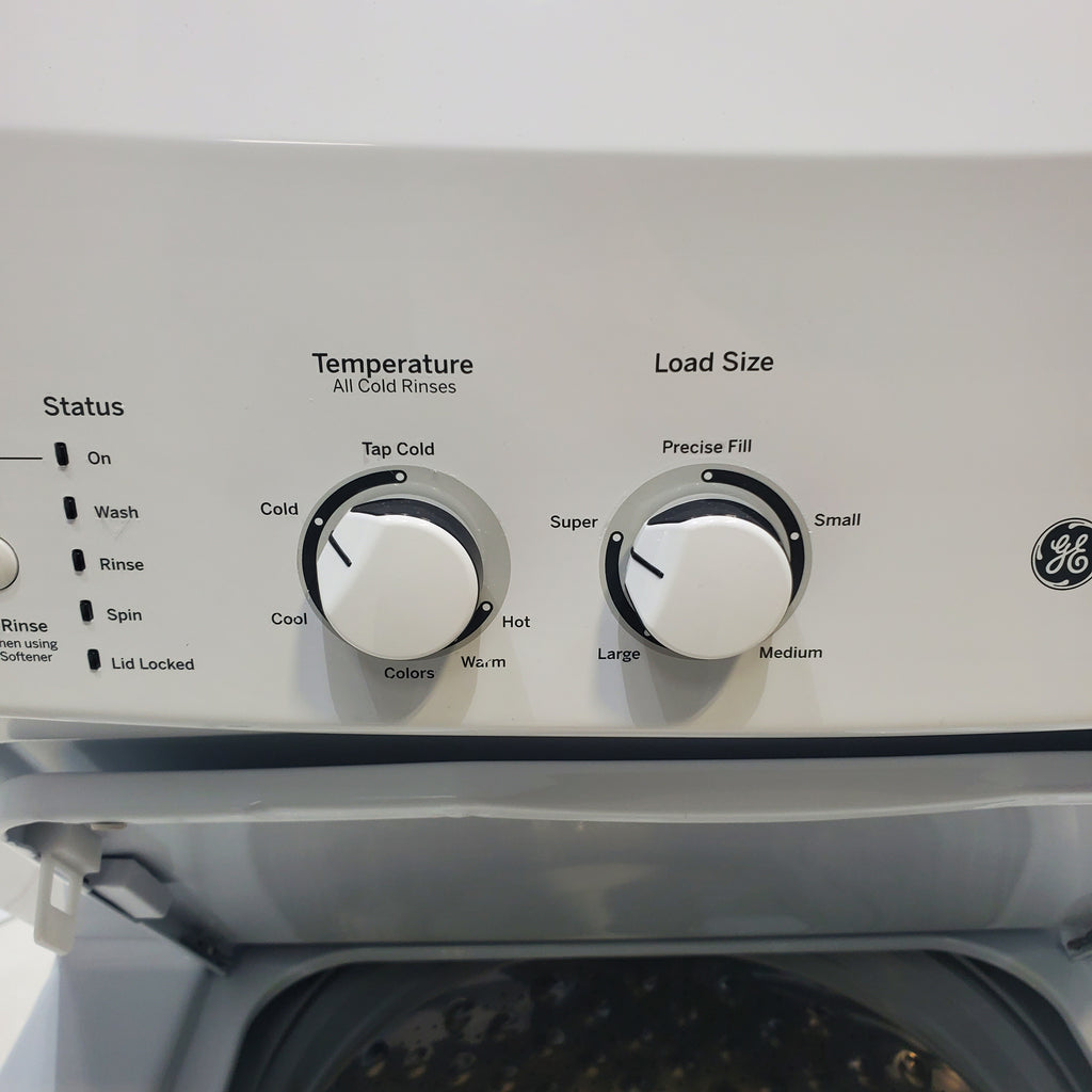 Pictures of 27" Wide GE 3.8 cu. ft. Laundry Center Washer and 5.9 cu. ft. Electric Dryer with Electro-Mechanical Rotary Dial Controls - Certified Refurbished - Neu Appliance Outlet - Discount Appliance Outlet in Austin, Tx