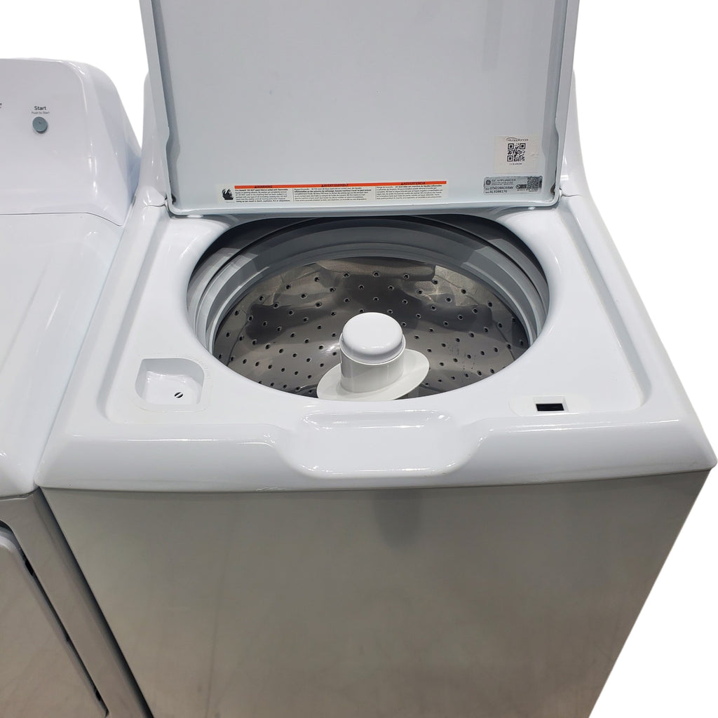 Pictures of GE 3.8 cu. ft. Top Load Washer with Heavy-Duty Agitator and 6.2 cu. ft. Electric Dryer with 120 ft Venting - Certified Refurbished - Neu Appliance Outlet - Discount Appliance Outlet in Austin, Tx