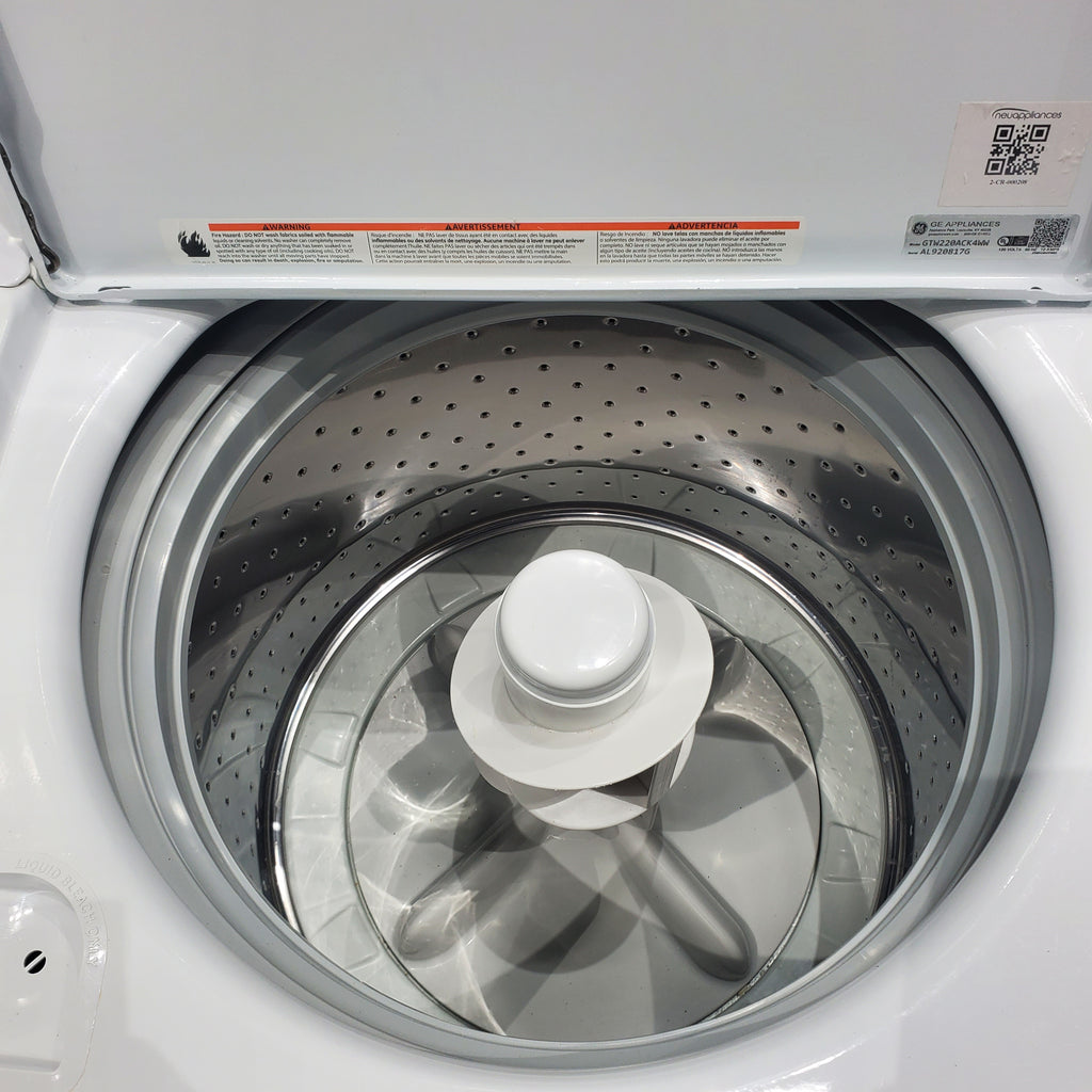 Pictures of GE 3.8 cu. ft. Top Load Washer with Heavy-Duty Agitator and 6.2 cu. ft. Electric Dryer with 120 ft Venting - Certified Refurbished - Neu Appliance Outlet - Discount Appliance Outlet in Austin, Tx