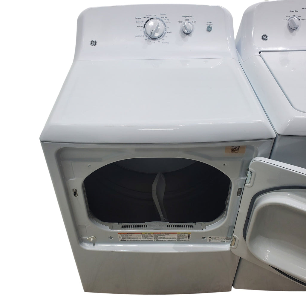 Pictures of GE 3.8 cu. ft. Top Load Washer with Heavy-Duty Agitator and 6.2 cu. ft. Electric Dryer with 120 ft Venting - Certified Refurbished - Neu Appliance Outlet - Discount Appliance Outlet in Austin, Tx