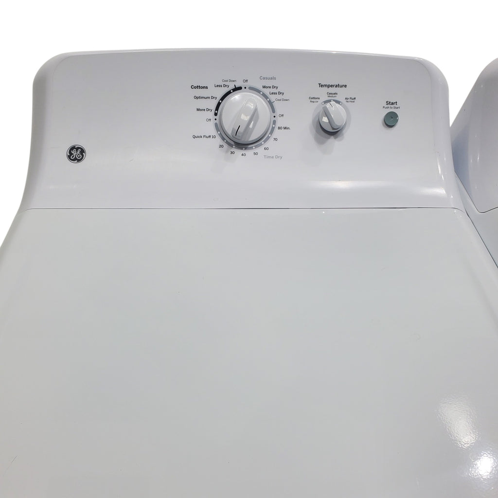 Pictures of GE 3.8 cu. ft. Top Load Washer with Heavy-Duty Agitator and 6.2 cu. ft. Electric Dryer with 120 ft Venting - Certified Refurbished - Neu Appliance Outlet - Discount Appliance Outlet in Austin, Tx