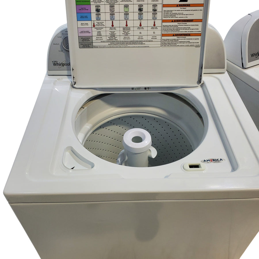 Neu Preferred Whirlpool Agitator Washer & Electric Dryer Set: 3.5 cu. ft. Agitator Washer With Extra Water Cycle / Option & 7.0 cu. ft. Electric 220v Dryer With Auto Sensor Dry - Certified Refurbished