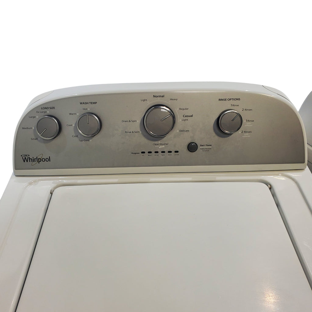 Pictures of Neu Preferred Whirlpool Agitator Washer & Electric Dryer Set: 3.5 cu. ft. Agitator Washer With Extra Water Cycle / Option & 7.0 cu. ft. Electric 220v Dryer With Auto Sensor Dry - Certified Refurbished - Neu Appliance Outlet - Discount Appliance Outlet in Austin, Tx