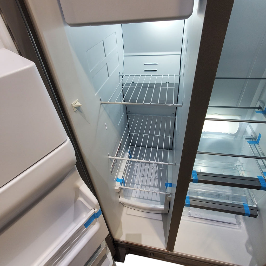 Pictures of Whirlpool 36' Wide Fingerprint Resistant Stainless Steel 24 cu ft Capacity Side By Side Refrigerator with Ice and Water Dispenser - Open Box - Neu Appliance Outlet - Discount Appliance Outlet in Austin, Tx