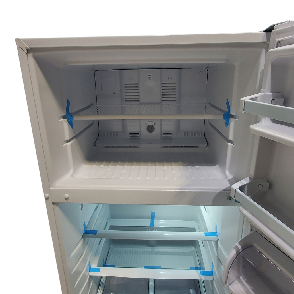 Pictures of 28" Wide White Whirlpool 14.3 cu. ft. Top Freezer Refrigerator with Reversible Doors - Open Box - Neu Appliance Outlet - Discount Appliance Outlet in Austin, Tx