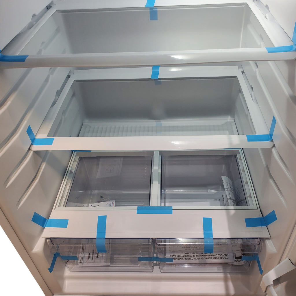 Pictures of 28" Wide White Whirlpool 14.3 cu. ft. Top Freezer Refrigerator with Reversible Doors - Open Box - Neu Appliance Outlet - Discount Appliance Outlet in Austin, Tx