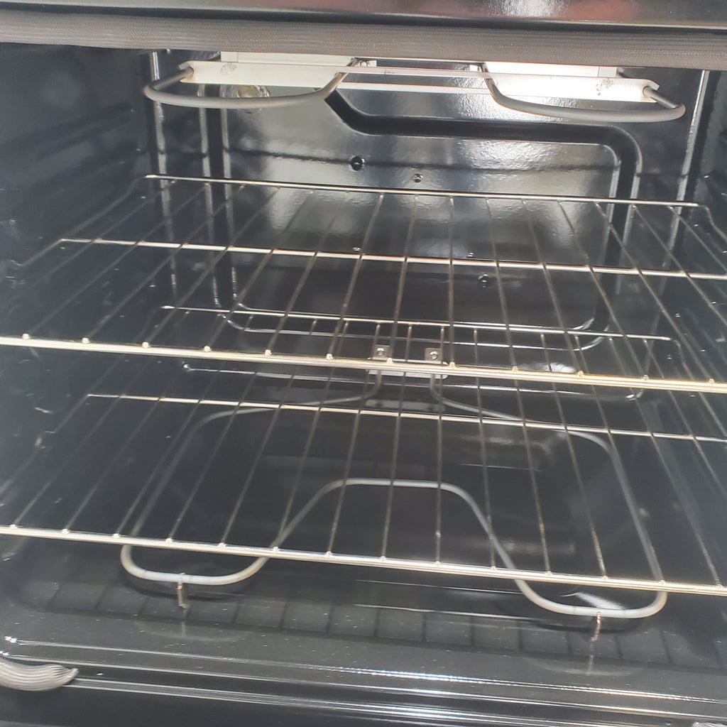 Pictures of GE® Stainless Steel 30" Front Control Slide-In Electric Range with Crisp Mode and 5 Burner Radiant Cooktop - Scratch & Dent - Open Box - Neu Appliance Outlet - Discount Appliance Outlet in Austin, Tx