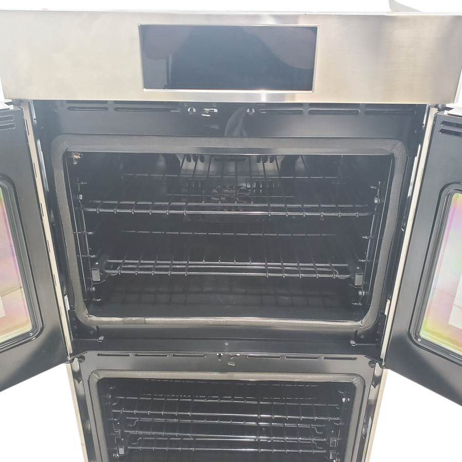 Monogram 30" French-Door Electric Convection Double Wall Oven with WiFi Connect Stainless Steel - ZTDX1FPSNSS - Open Box