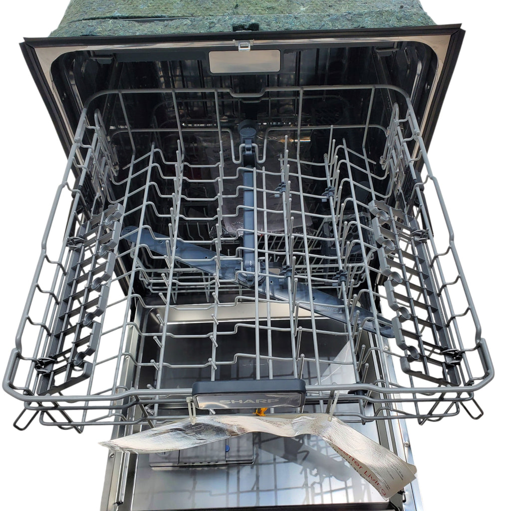 Pictures of Sharp 24 in. Slide-In Stainless Steel Pocket Handle 45 dB Dishwasher with Soil Sensors and Heated Dry SDW6747GS - Scratch & Dent - Moderate - Neu Appliance Outlet - Discount Appliance Outlet in Austin, Tx