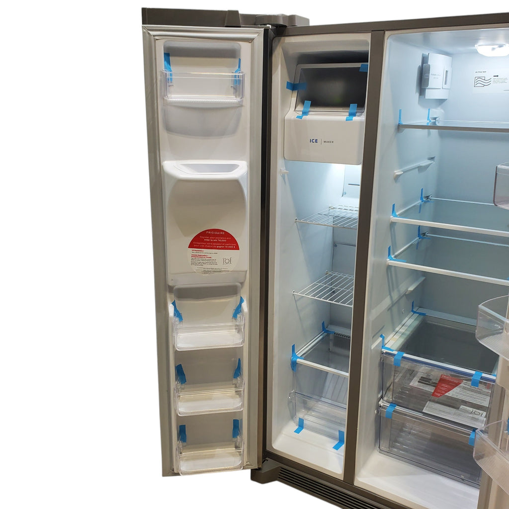 Pictures of ENERGY STAR Frigidaire Fingerprint Resistant Stainless Steel 25.6 cu. ft. Side by Side Refrigerator with Water and Ice Dispenser - Scratch & Dent - Minor - Neu Appliance Outlet - Discount Appliance Outlet in Austin, Tx