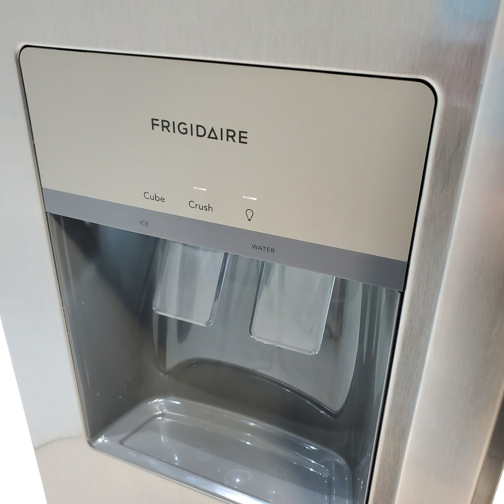 Pictures of ENERGY STAR Frigidaire Fingerprint Resistant Stainless Steel 25.6 cu. ft. Side by Side Refrigerator with Water and Ice Dispenser - Scratch & Dent - Minor - Neu Appliance Outlet - Discount Appliance Outlet in Austin, Tx