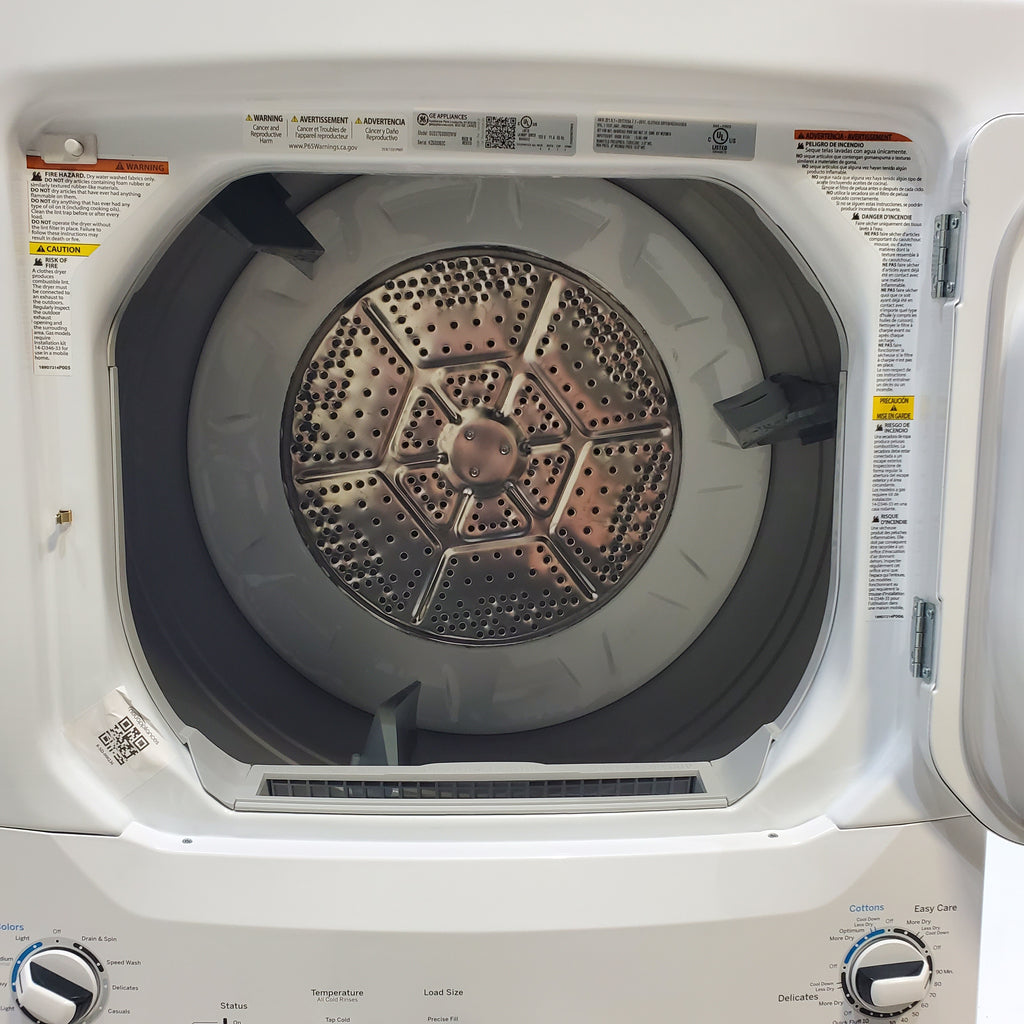 Pictures of GE 3.8 cu. ft. Laundry Center Washer and 5.9 cu. ft. Gas Dryer with Electro-Mechanical Rotary Dial Controls GUD27GSSMWW - Scratch & Dent - Minor - Neu Appliance Outlet - Discount Appliance Outlet in Austin, Tx