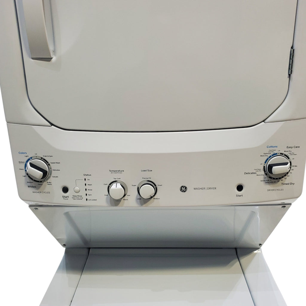 Pictures of GE 3.8 cu. ft. Laundry Center Washer and 5.9 cu. ft. Gas Dryer with Electro-Mechanical Rotary Dial Controls GUD27GSSMWW - Scratch & Dent - Minor - Neu Appliance Outlet - Discount Appliance Outlet in Austin, Tx