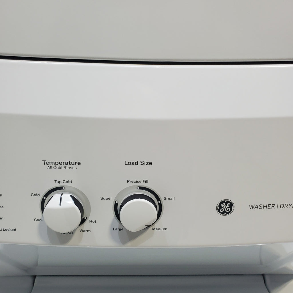 Pictures of GE 3.8 cu. ft. Laundry Center Washer and 5.9 cu. ft. Gas Dryer with Electro-Mechanical Rotary Dial Controls GUD27GSSMWW - Scratch & Dent - Minor - Neu Appliance Outlet - Discount Appliance Outlet in Austin, Tx