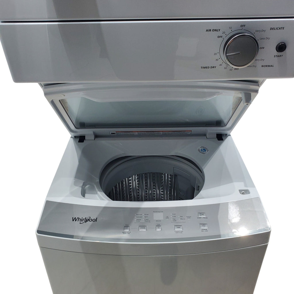Pictures of Whirlpool 1.6 cu.ft Electric Stacked Laundry Center with 6 Wash Cycles, Impeller Washer and AutoDry™ WET4024HW - Open Box - Neu Appliance Outlet - Discount Appliance Outlet in Austin, Tx
