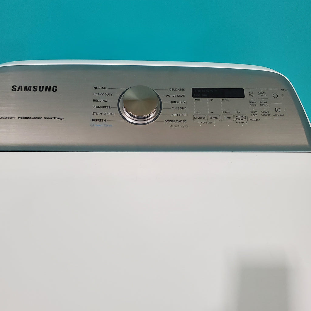 Pictures of Samsung 7.4 cu. ft. Smart Electric Dryer with Steam Sanitize+ in White DVE52A5500W - Open Box - Neu Appliance Outlet - Discount Appliance Outlet in Austin, Tx