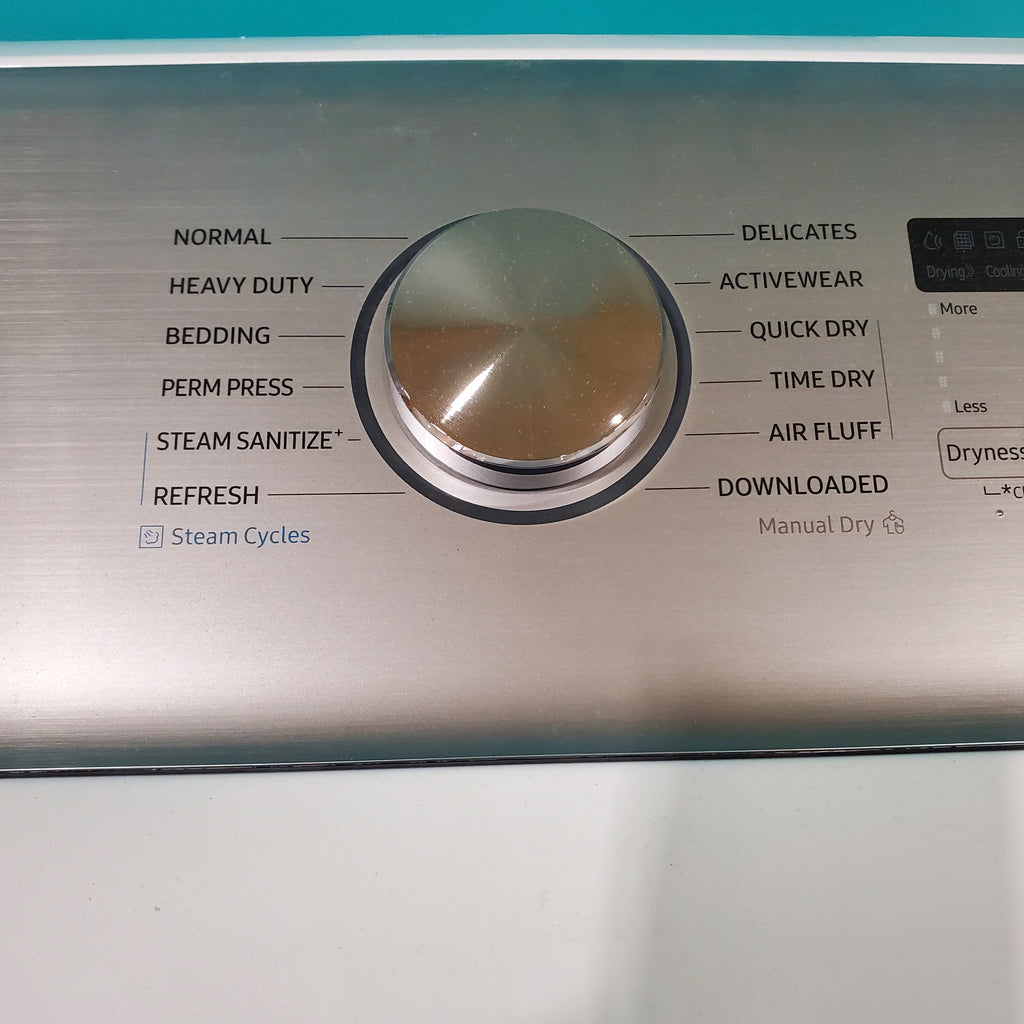 Pictures of Samsung 7.4 cu. ft. Smart Electric Dryer with Steam Sanitize+ in White DVE52A5500W - Open Box - Neu Appliance Outlet - Discount Appliance Outlet in Austin, Tx