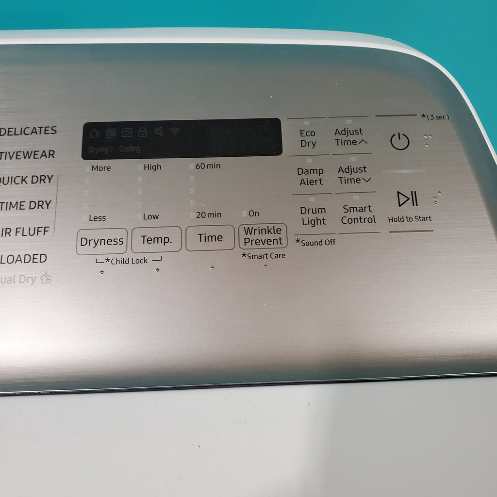 Pictures of Samsung 7.4 cu. ft. Smart Electric Dryer with Steam Sanitize+ in White DVE52A5500W - Open Box - Neu Appliance Outlet - Discount Appliance Outlet in Austin, Tx