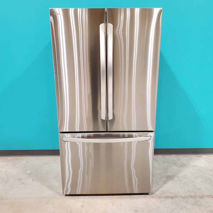 LG Print Proof Stainless Steel Counter-Depth MAX 27 cu ft French Door Refrigerator with Water Dispenser and Ice Maker  LRFLC2706S - Open Box