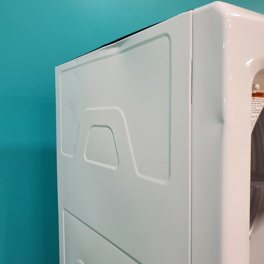 Pictures of GE 3.2 cu. ft. Washer and 5.9 cu. ft. Electric Dryer Laundry Center with Rotary- Electromagnetic Controls GUD27ESSJWW - Certified Refurbished - Neu Appliance Outlet - Discount Appliance Outlet in Austin, Tx
