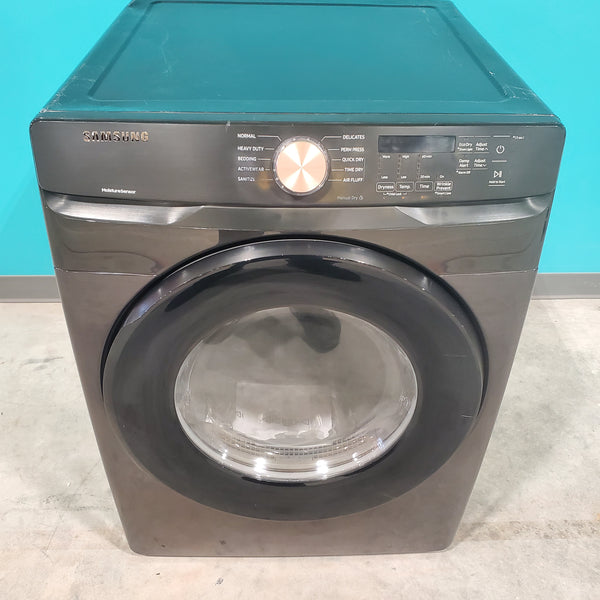 Samsung Frontload Brushed Black7.5 Cu. Ft.  Electric Dryer with Sensor Dry DVE45T6000V Scratch & Dent - Major