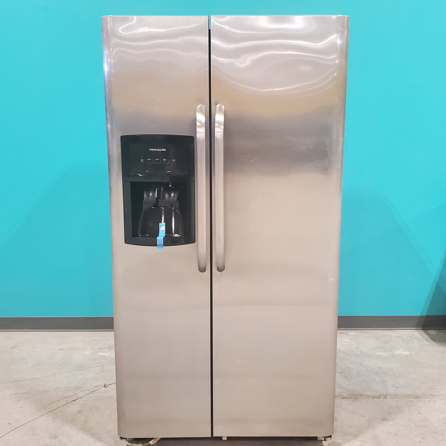 Frigidaire 36 inch wide Stainless Steel 26 cu ft Side by Side Refrigerator with Ice/Water Dispenser, PureSource Filter and Ready Select Controls - Certified Refurbished