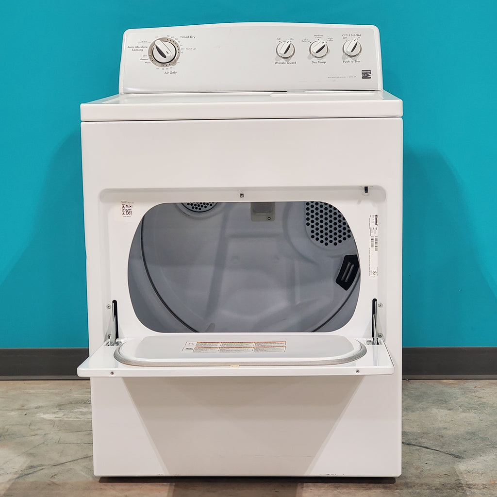 Pictures of Kenmore White Electric Dryer with Hamper Door and Advanced Moisture Sensing - Certified Refurbished - Neu Appliance Outlet - Discount Appliance Outlet in Austin, Tx