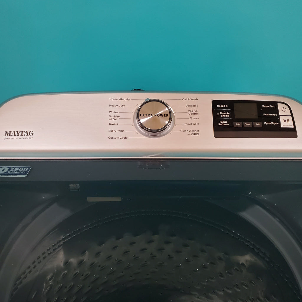 Pictures of Metallic Slate Maytag 5.3 cu. ft. Smart Capable ENERGY STAR Top Load Washing Machine with Extra Power - Scratch & Dent - Minor - Neu Appliance Outlet - Discount Appliance Outlet in Austin, Tx