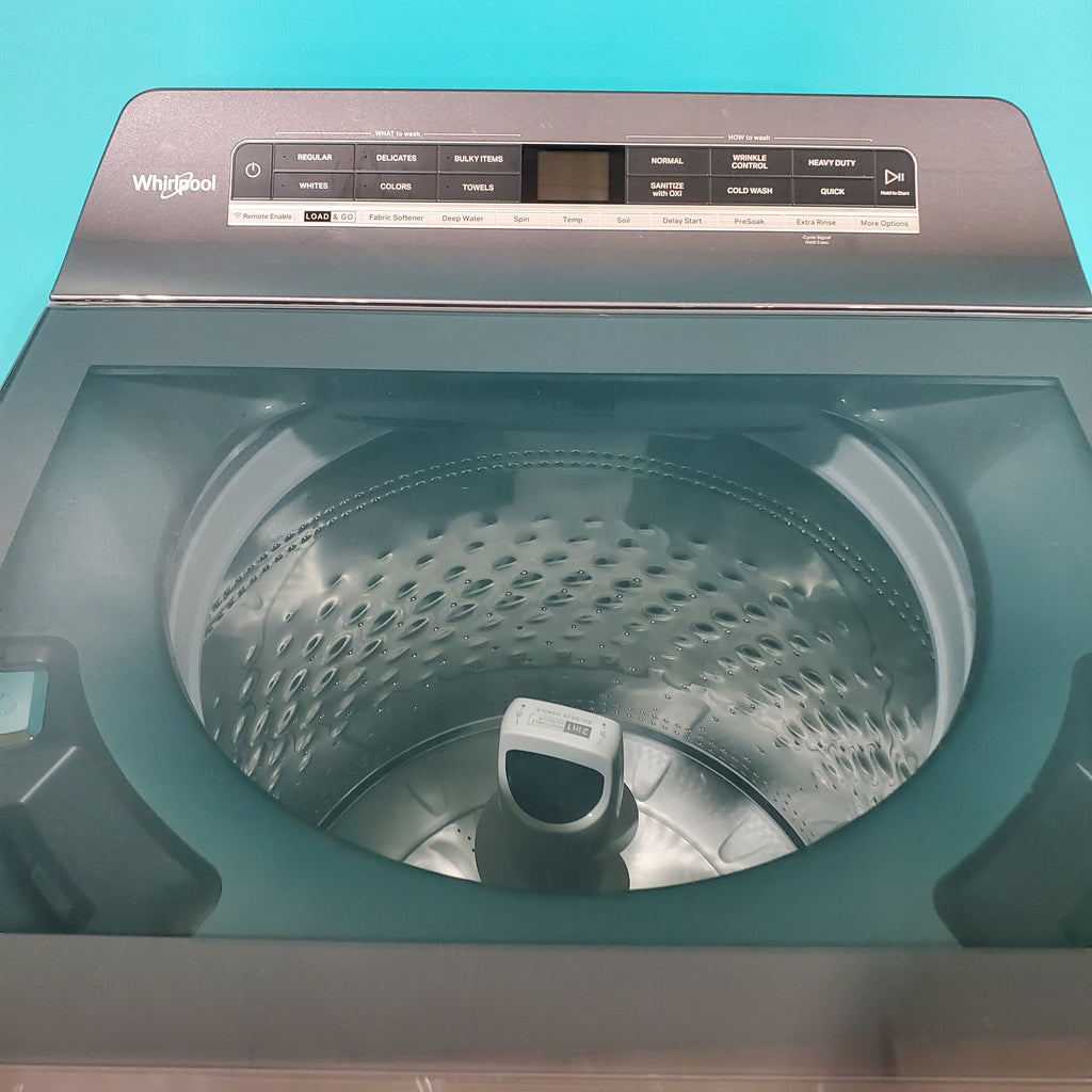 Pictures of Whirlpool Chrome Shadow 5.2 - 5.3 cu. ft. ENERGY STAR Top Load Washer with 2 in 1 Removable Agitator and Load & Go™ dispenser - Scratch & Dent - Moderate - Neu Appliance Outlet - Discount Appliance Outlet in Austin, Tx