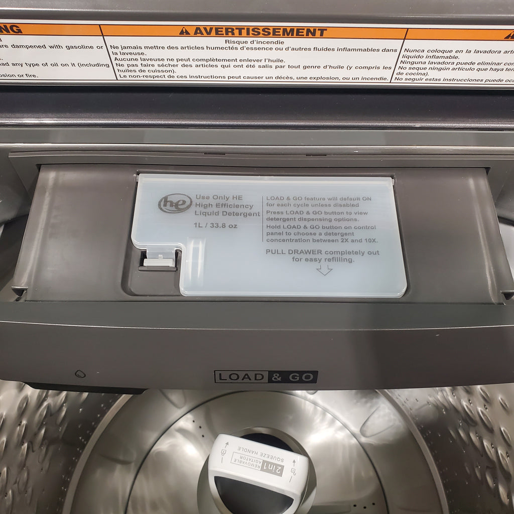 Pictures of Whirlpool Chrome Shadow 5.2 - 5.3 cu. ft. ENERGY STAR Top Load Washer with 2 in 1 Removable Agitator and Load & Go™ dispenser - Scratch & Dent - Moderate - Neu Appliance Outlet - Discount Appliance Outlet in Austin, Tx