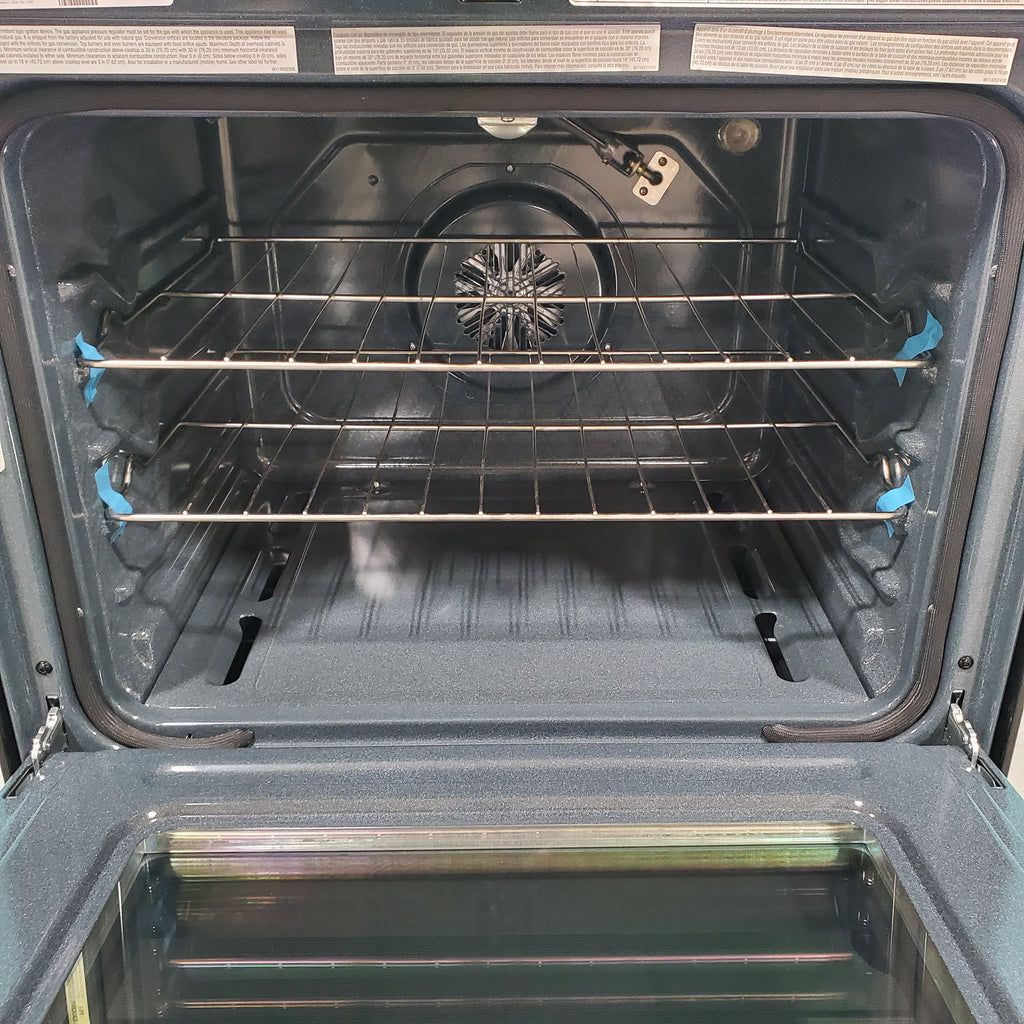 Pictures of Whirlpool Fingerprint Resistant Stainless Steel 5.0 cu ft 5 in 1 Air Fry Gas Range with Frozen Bake Technology and Fan Convection Cooking - Open Box - Neu Appliance Outlet - Discount Appliance Outlet in Austin, Tx