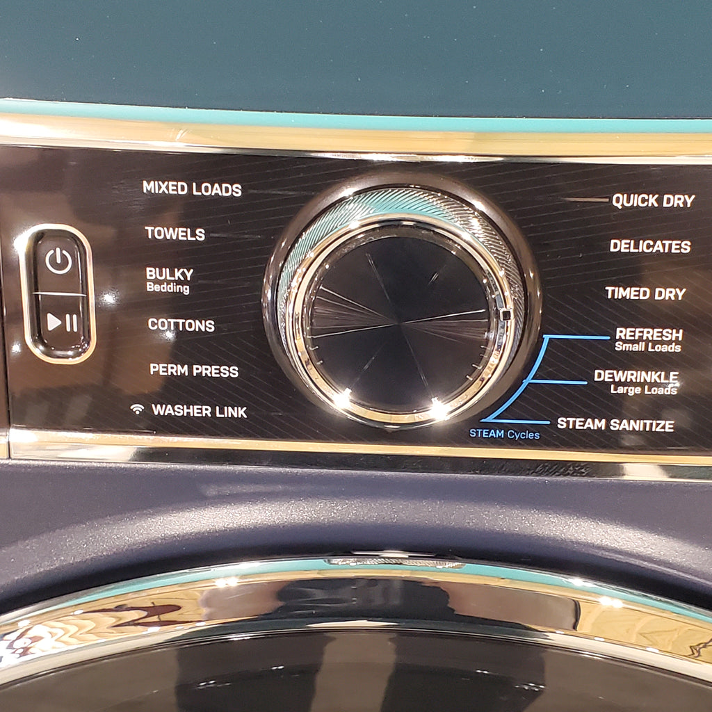 Pictures of Sapphire Blue GE Profile™ 7.8 cu. ft. Capacity Smart Front Load Electric Dryer with Steam and Sanitize Cycle - Open Box - Neu Appliance Outlet - Discount Appliance Outlet in Austin, Tx