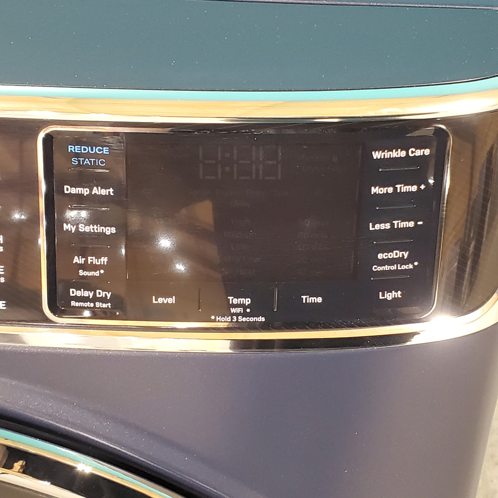 Pictures of Sapphire Blue GE Profile™ 7.8 cu. ft. Capacity Smart Front Load Electric Dryer with Steam and Sanitize Cycle - Open Box - Neu Appliance Outlet - Discount Appliance Outlet in Austin, Tx