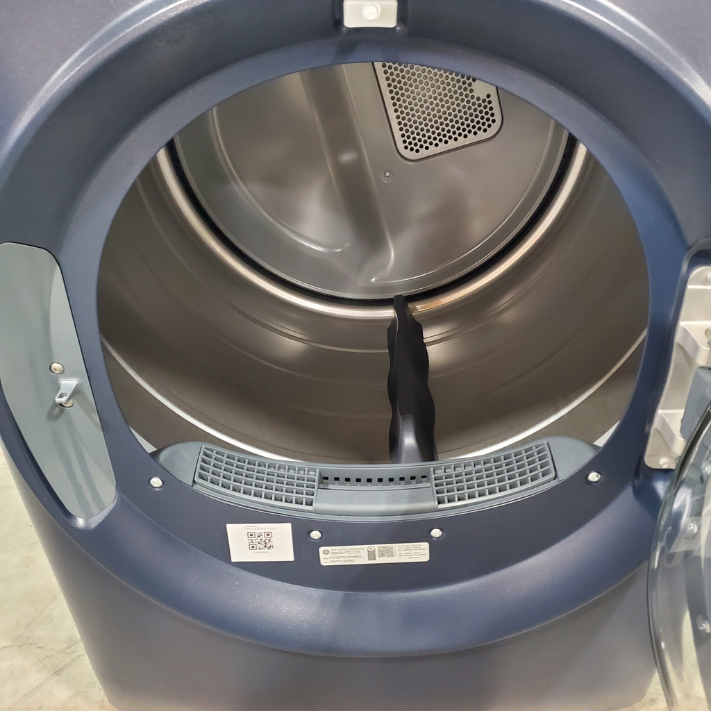 Pictures of Sapphire Blue GE Profile™ 7.8 cu. ft. Capacity Smart Front Load Electric Dryer with Steam and Sanitize Cycle - Open Box - Neu Appliance Outlet - Discount Appliance Outlet in Austin, Tx